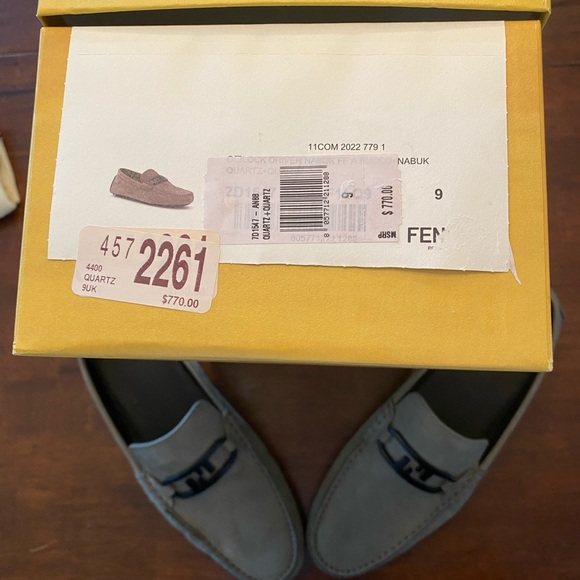 Quartz color Fendi drivers—very comfortable and great with jeans or shorts. - Picture 2 of 3